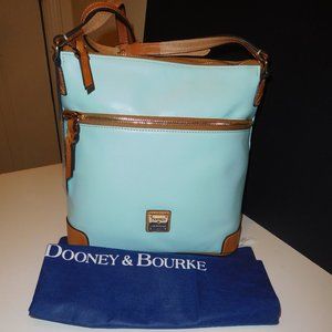 Dooney & Bourke Pale Blue Pebble Leather Crossbody Bag—NWT